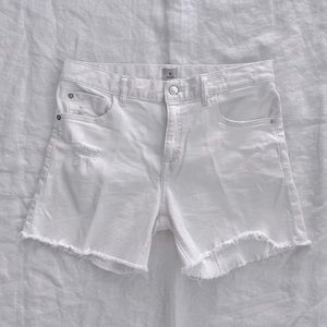 Madison White Stretch Denim Shorts